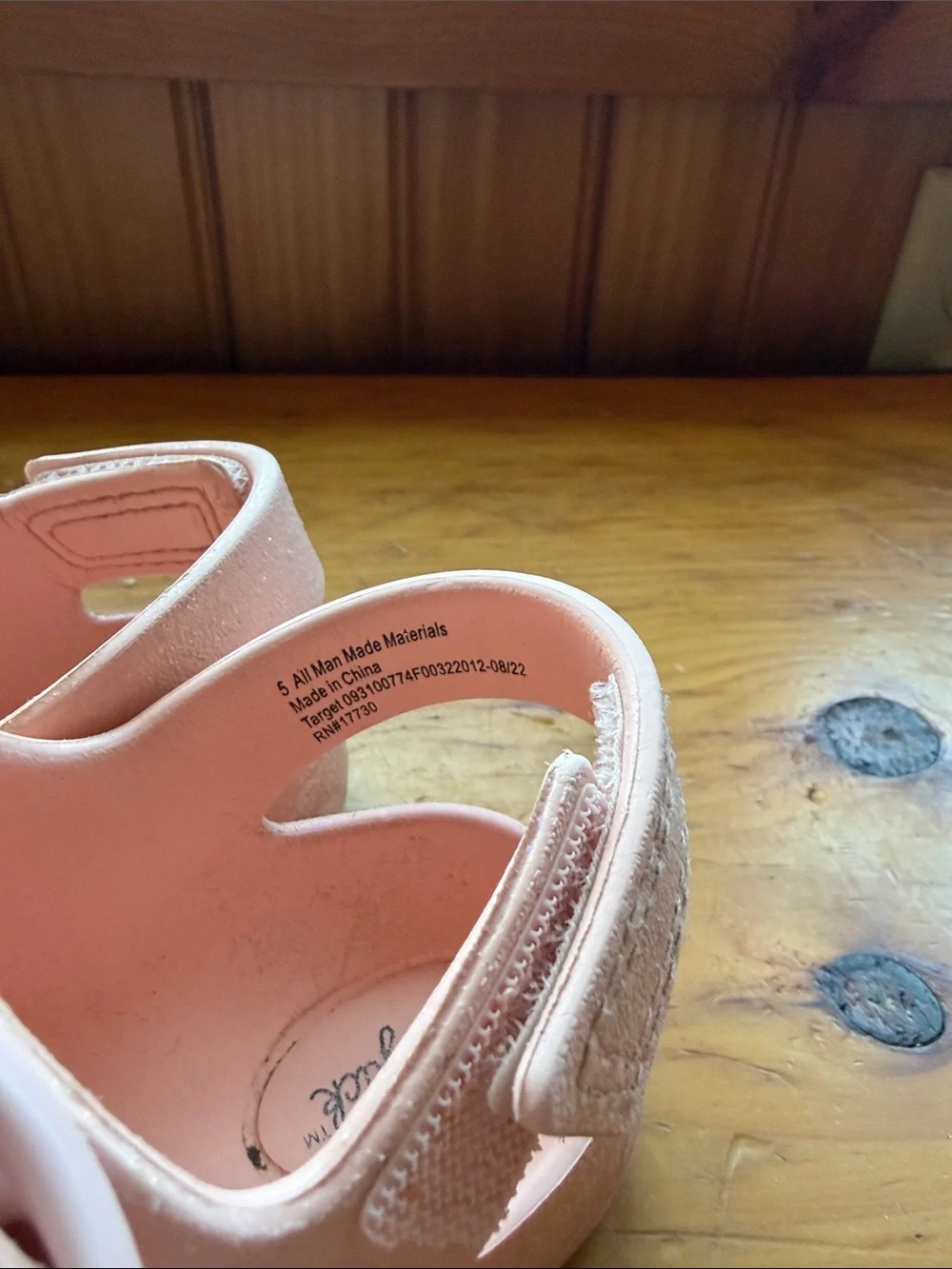 Cat & Jack Light Pink Double Buckle Kids Sandals